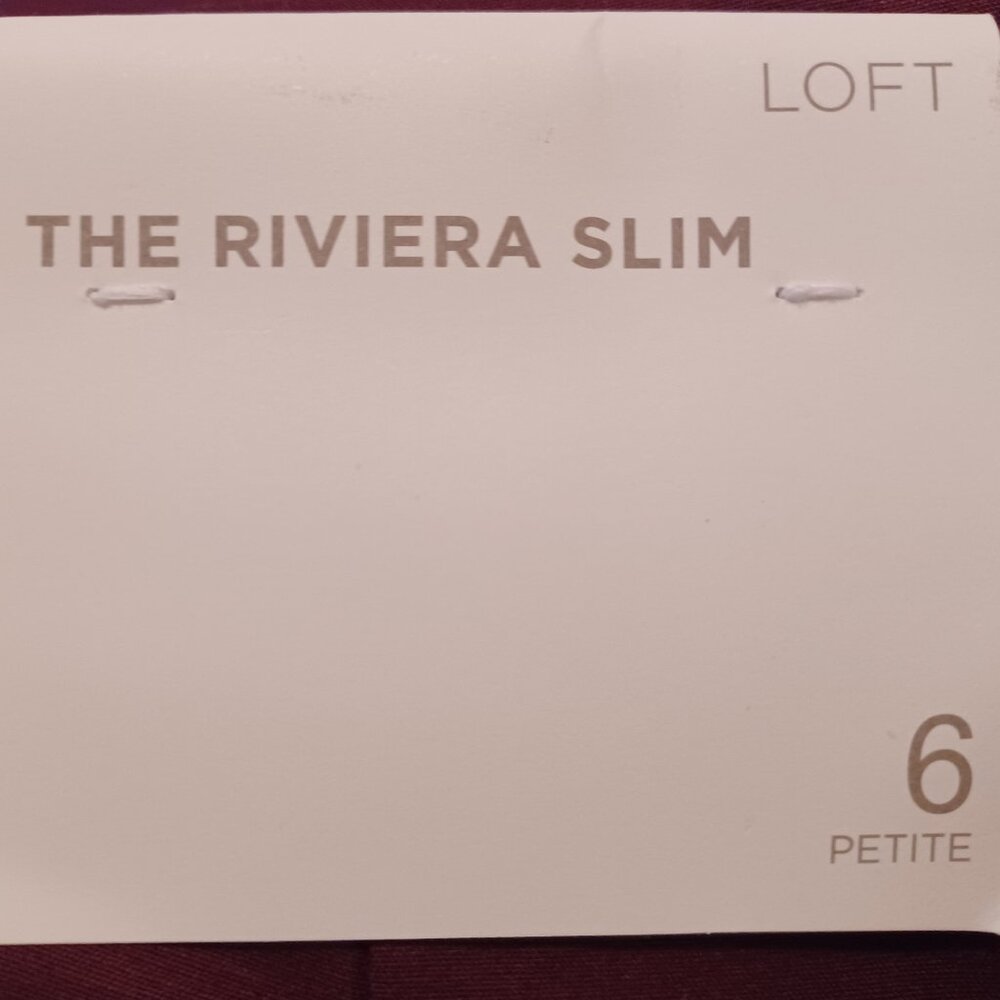 Anne Taylor Loft Riviera Slim Crimson Blush Size 6 Petite NWT